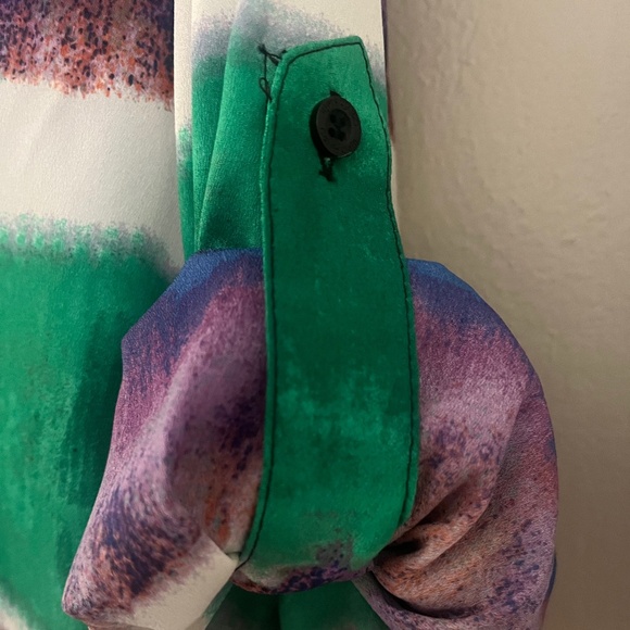 Calvin Klein Purple and Green Long Roll Tab Sleeve - Picture 8 of 12